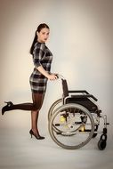 woman with wheelchair