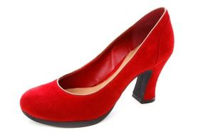 elegant fashion female foot red color