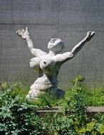 woman with big breast, garden sculpture