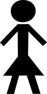 black symbol of a woman