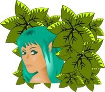 woman with turquoise hair drawing