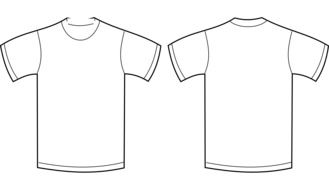 two white t-shirts drawing