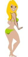 drawing of a girl in a bikini