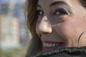 sensual young women smiling