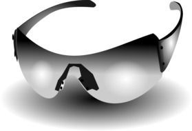 fashionable sunglasses as a drawing