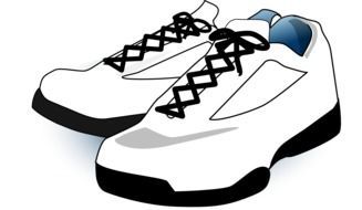 white shoes as a graphic image