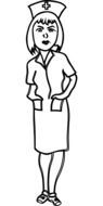 graphic image of a woman as a medical worker