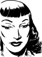 portrait of a woman with bangs