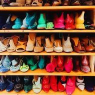 Different colorful shoes