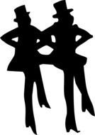 Clipart of dancing silhouettes