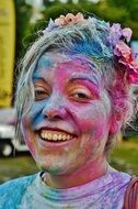 photo of a girl with painted face