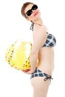 colored beach ball bikini female summer