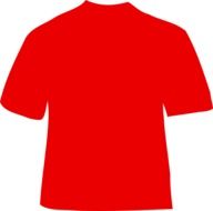 Red t-shirt made of the cotton