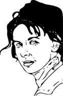 woman face drawing