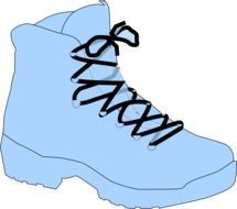 Clipart of single blue boot