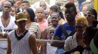 a crowd of young people in Cuba