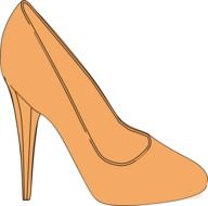 clipart of the high heeled shoe