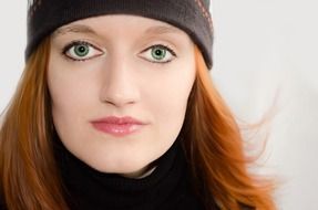 portrait of a woman with green eyes