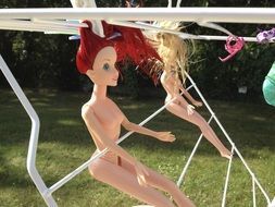 barbie drying clothespin nude woman