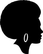 Black head of woman