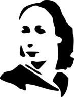 black and white portrait of a lady