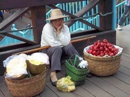 Chinese fruit seller