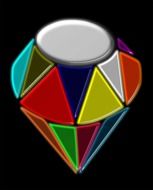 multi-colored diamond as a graphic image