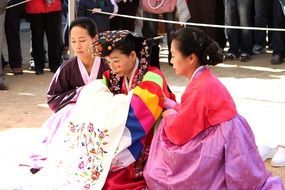 ceremony of the korean traditional wedding