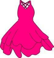 balley pink dress drawing