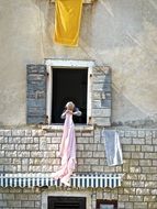 Photo of drying clothes women