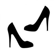 shoe black stilettos drawing