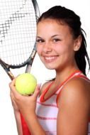 smiling tennis player