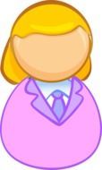 female avatar in a pink sweater