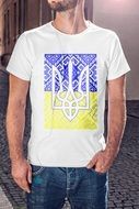 men t-shirt with National emblem of ukraine