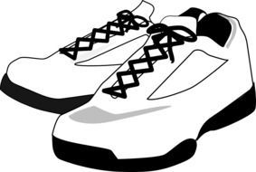 graphic image of white sneakers