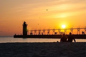 Sunset on the pier