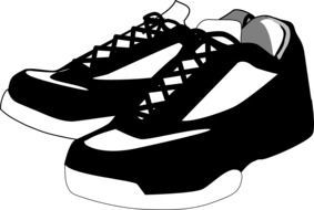 tennis shoes as a drawing