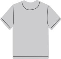 Clipart of Grey t-shirt