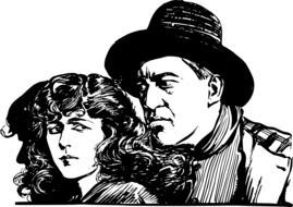 cowboy couple drawing