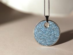 fashion shiny pendant close-up