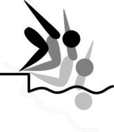swimming pool icon drawing