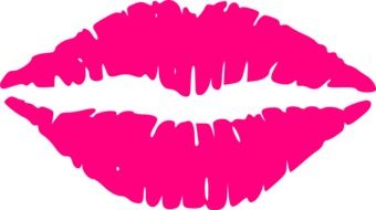 imprint of pink lips