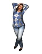 plump girl in attractive pose
