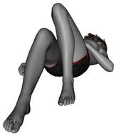 silhouette of a sleeping sexy woman