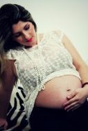 pregnant woman with big belly