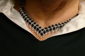 necklace jewellery on woman neck
