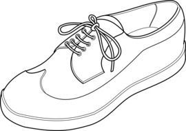 graphic image of a single white sneaker