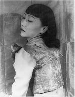 black and white photo of anna may wong