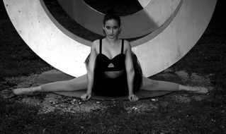 ballerina woman ballet dancer black white photo