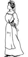 gown lady woman robe historic